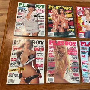 Lot Of 6 Vintage Playboy Magazines From 2003